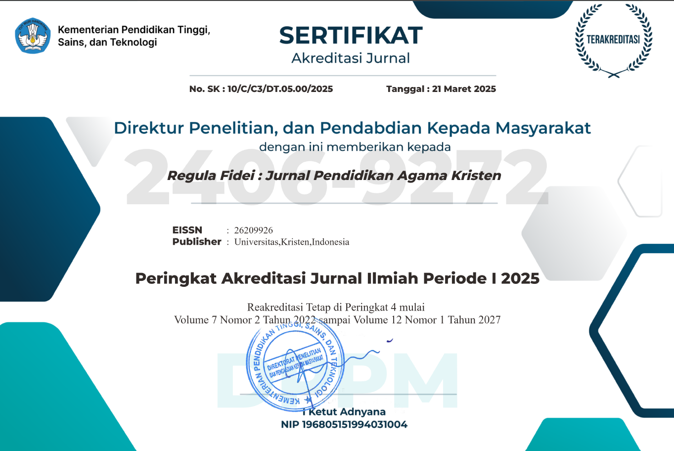 Sertifikat Akreditasi Prodi